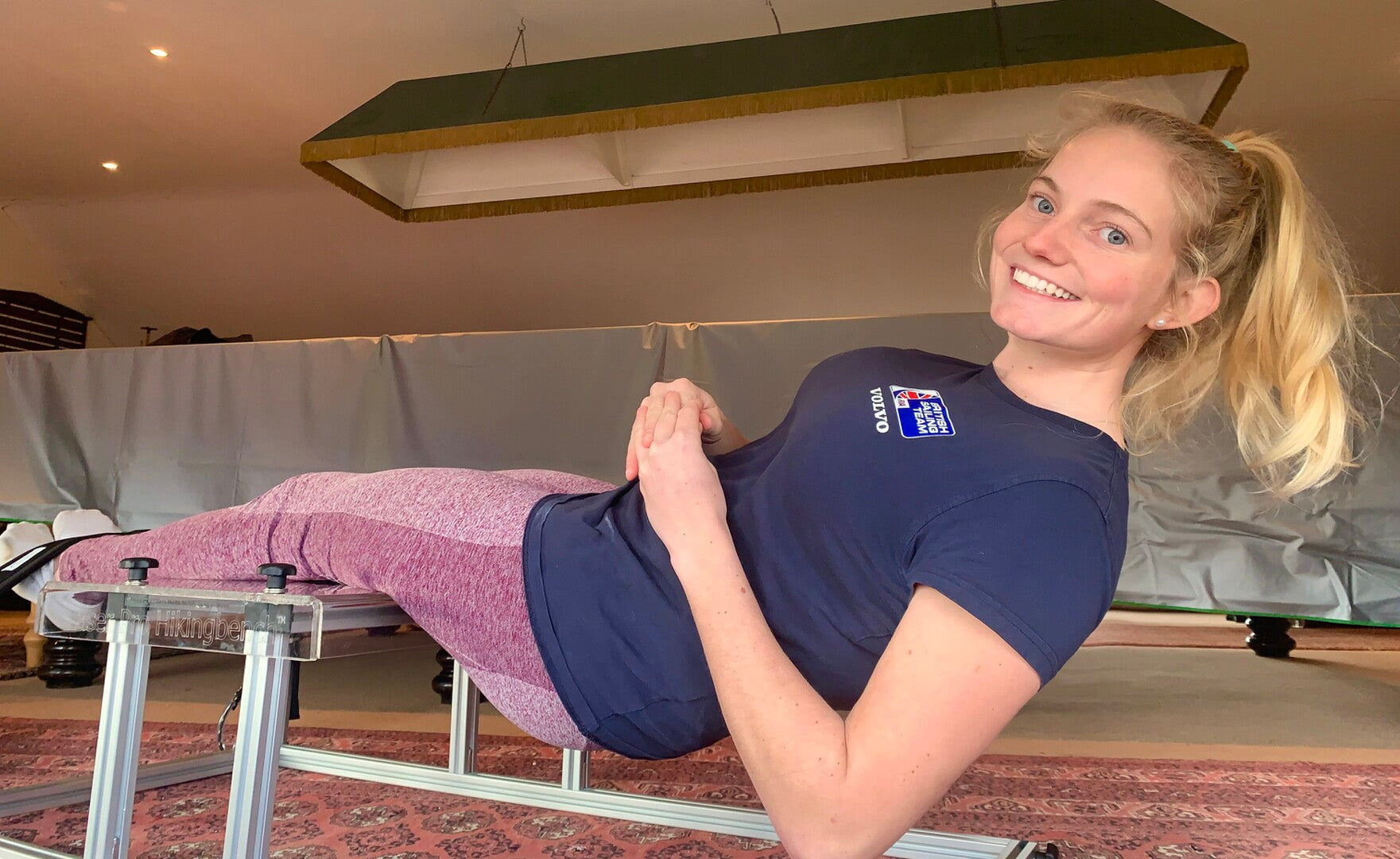 Matilda Nicholls using the Laser Pro Hikingbench